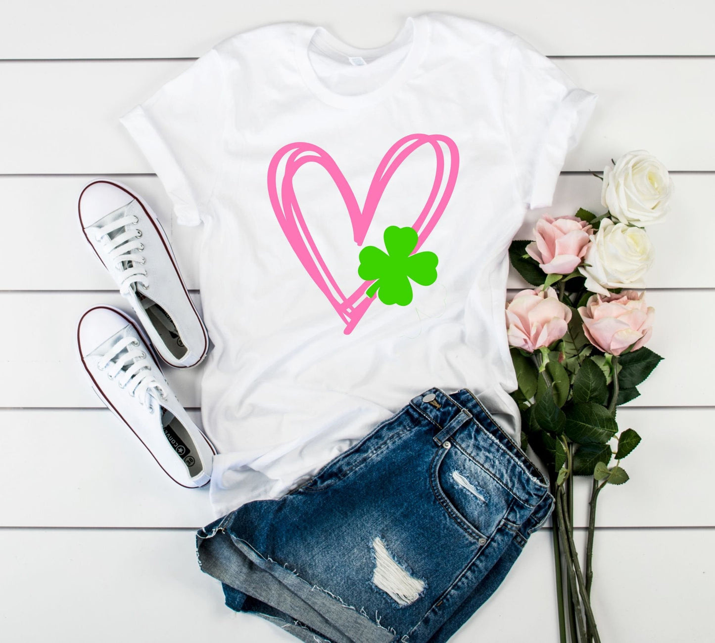 St.Patricks day pink heart