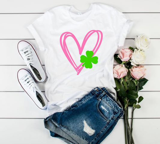 St.Patricks day pink heart