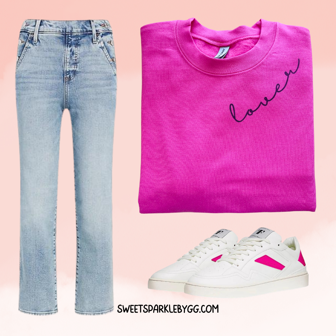 Lover hot pink sweatshirt