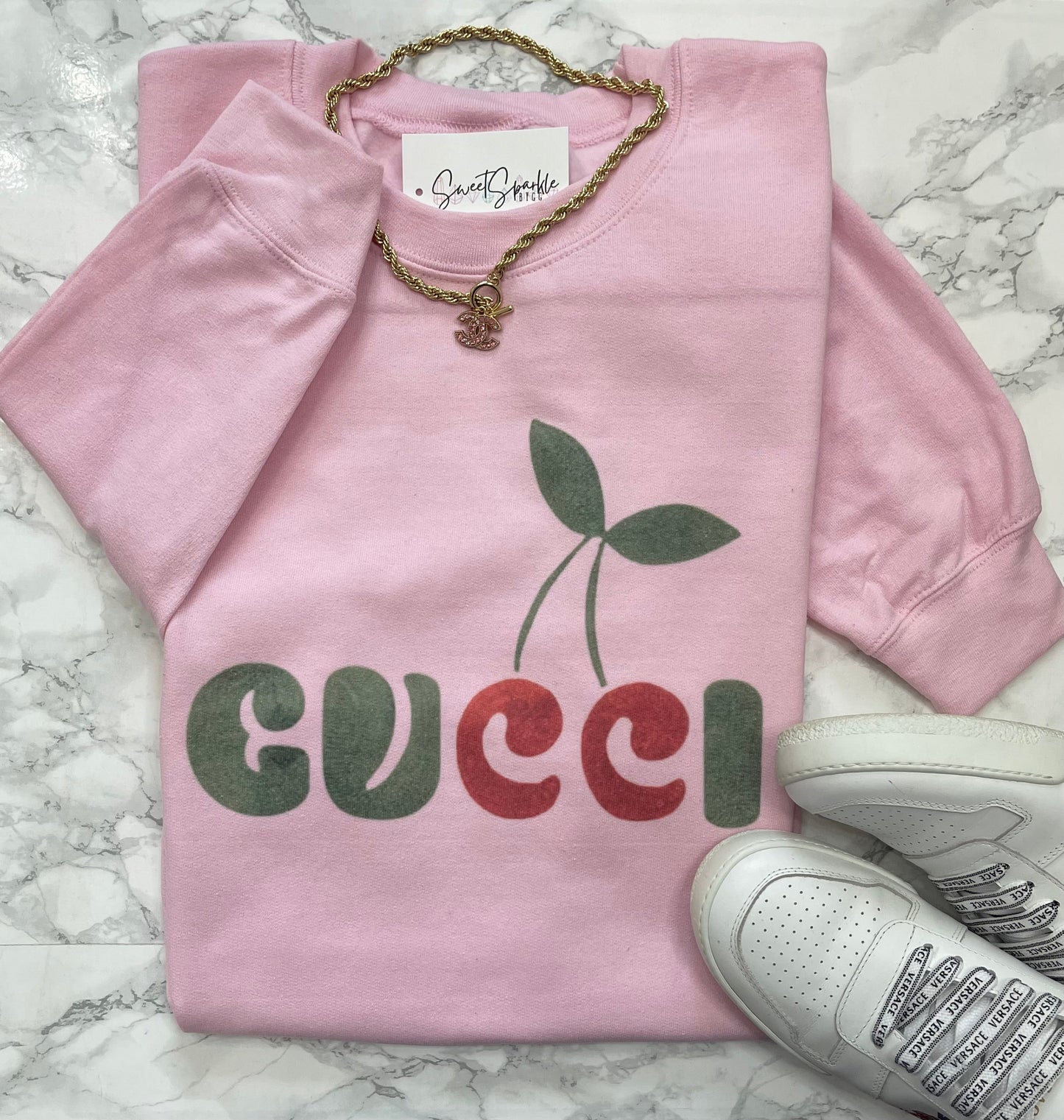 Pink cherries sweatshirt