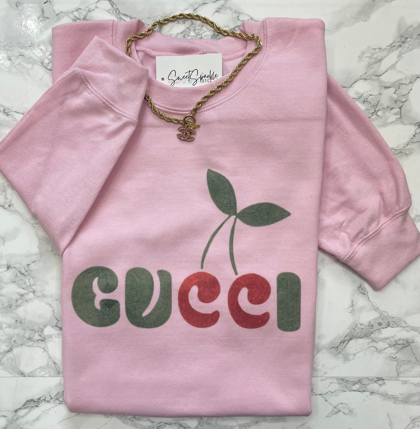 Pink cherries sweatshirt