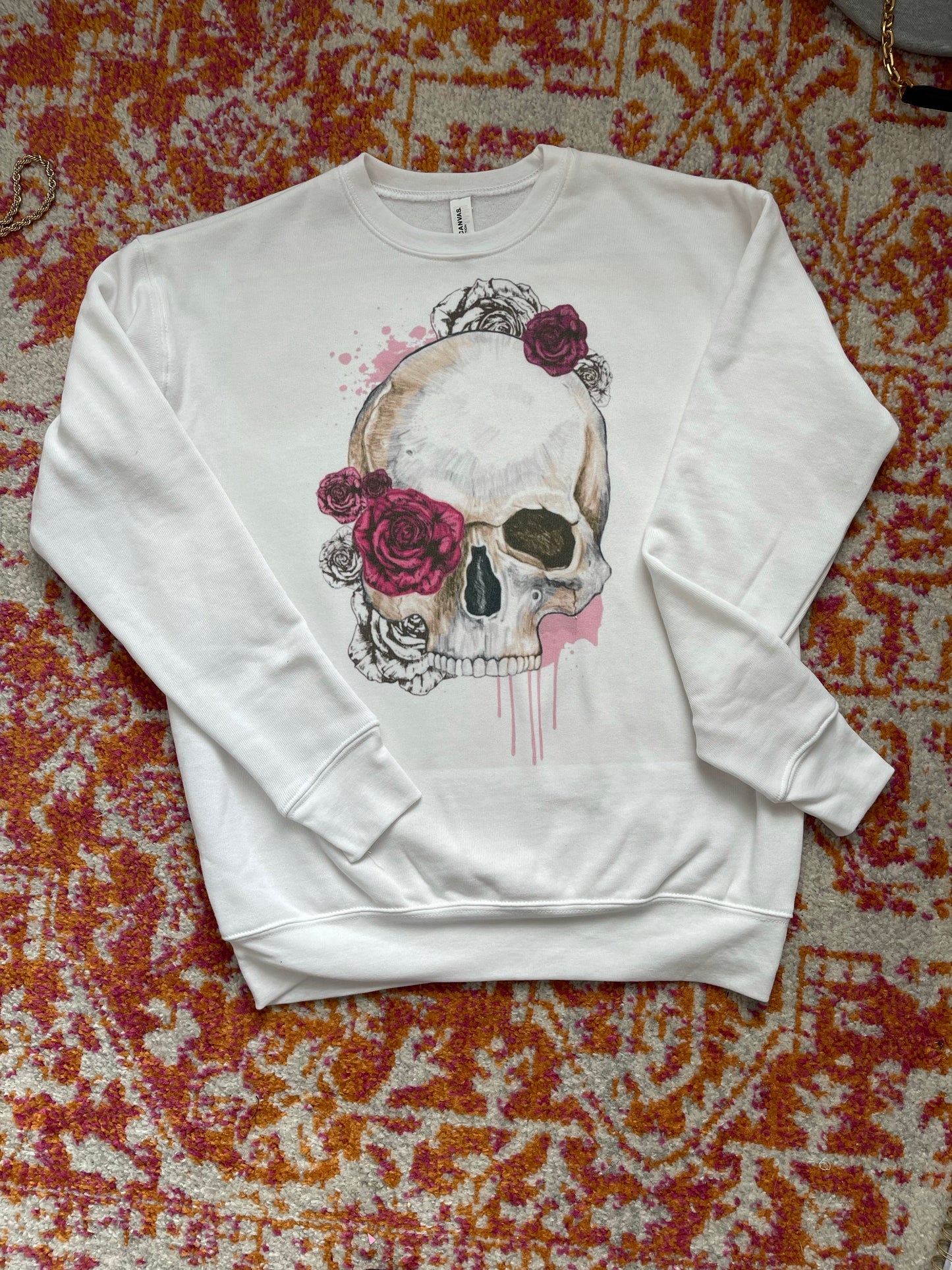 Floral skull sweatshirt