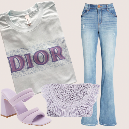 Lovely Dior ice blue tee