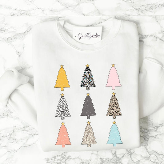 Christmas trees variety sweatshirt