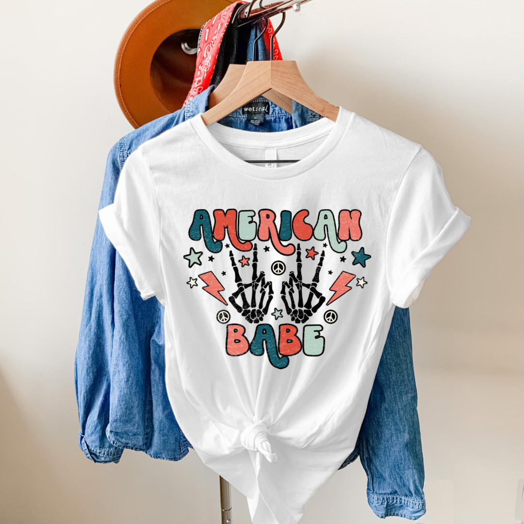 American Babe Peace tee