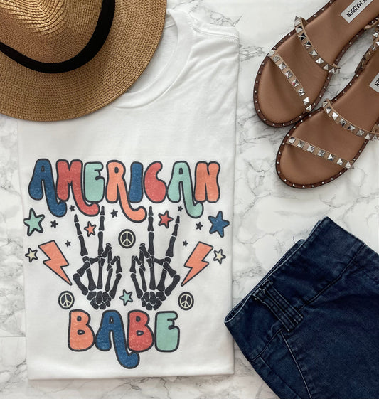 American Babe Peace tee