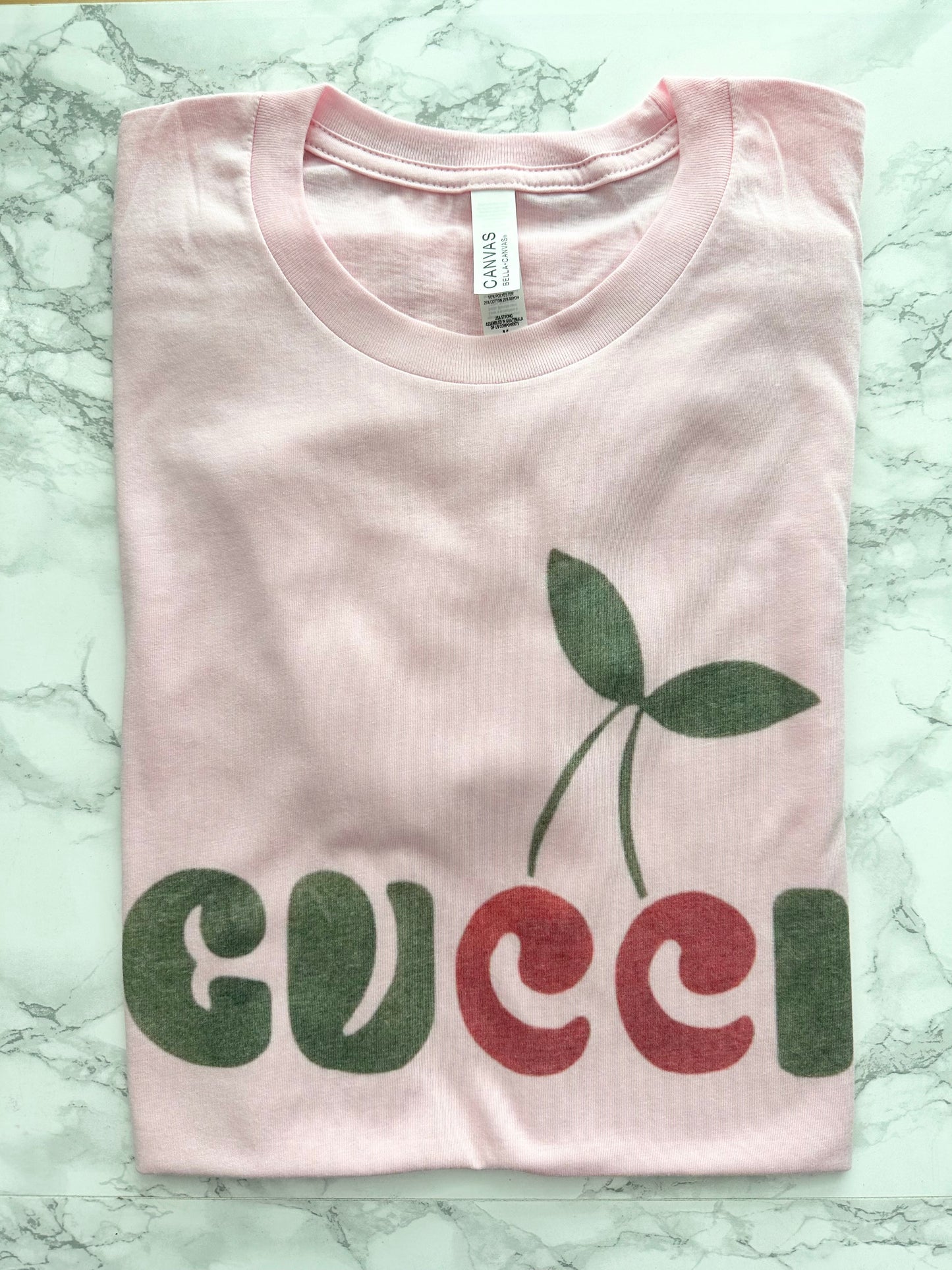 GG cherries pink tee