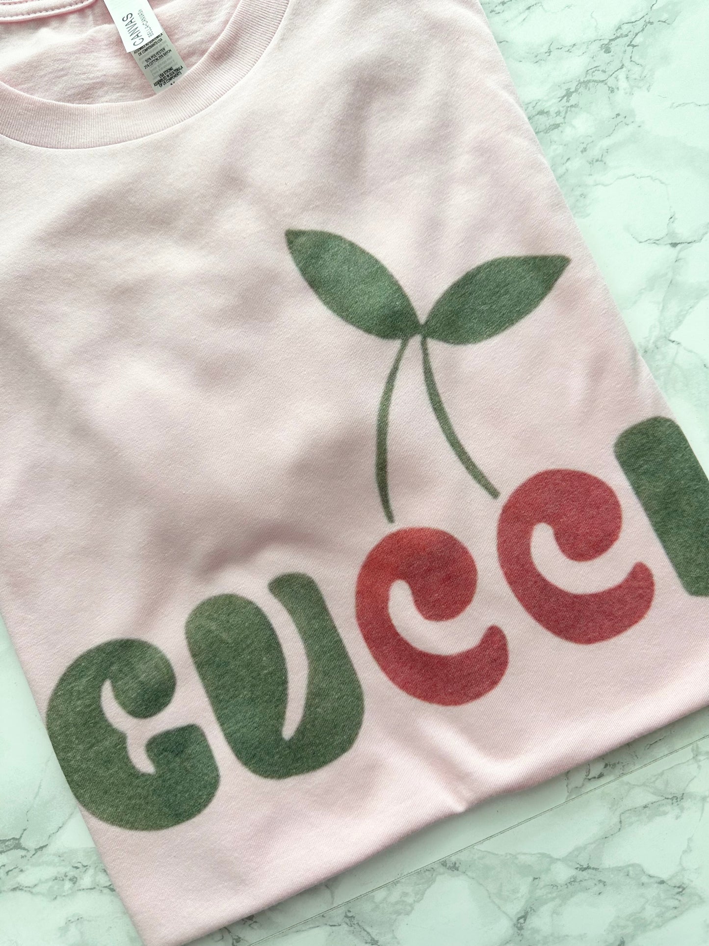 GG cherries pink tee