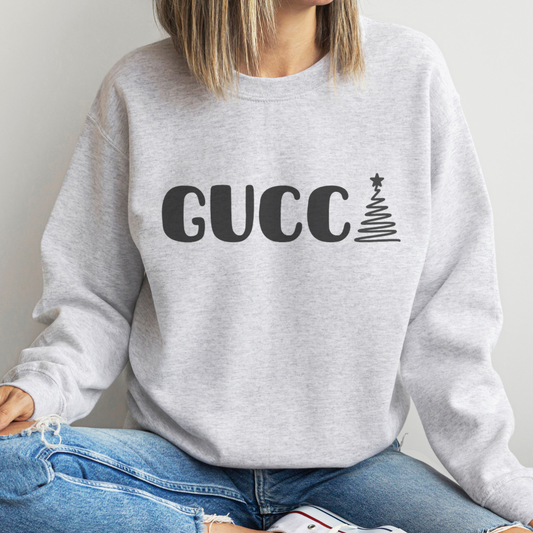 Gray GG Xmas sweatshirt