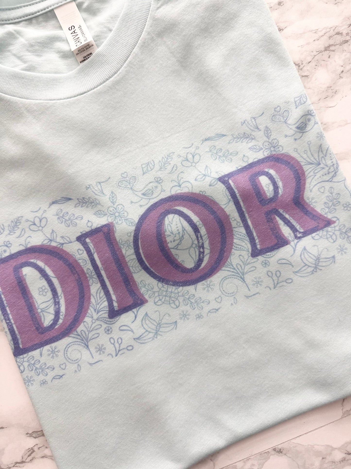 Lovely Dior ice blue tee