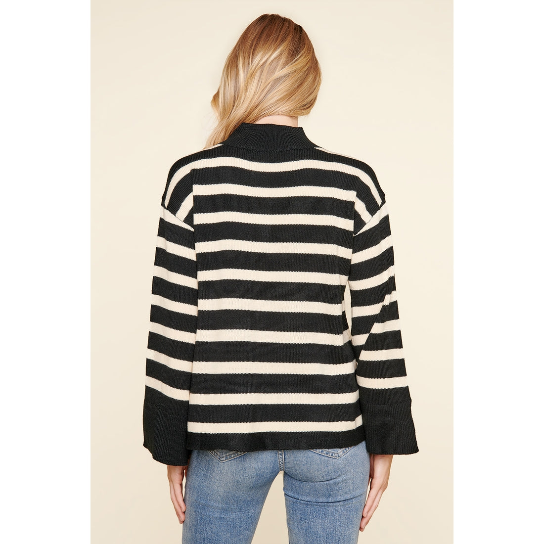 Lexi Striped wide sleeve sweater